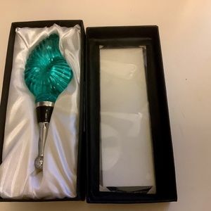 Art glass bottle stopper by LSArts fish decor new -Sea Shell